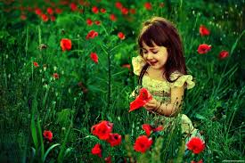 Girl in poppy field