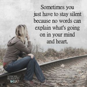 Just stay silent